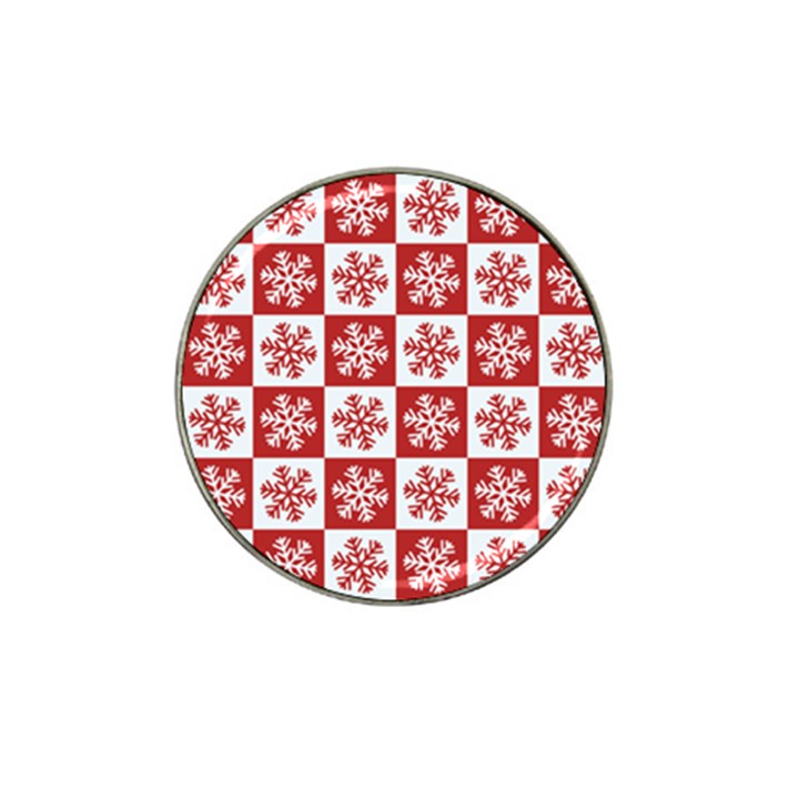 Snowflake Red White Hat Clip Ball Marker