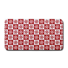 Snowflake Red White Medium Bar Mats by Wegoenart