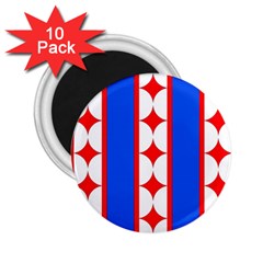 Stars Stripes July 4th Flag Blue 2 25  Magnets (10 Pack)  by Wegoenart