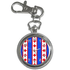 Stars Stripes July 4th Flag Blue Key Chain Watches by Wegoenart