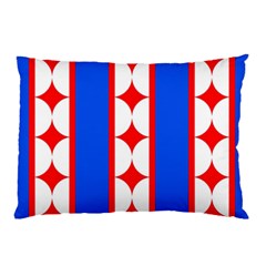 Stars Stripes July 4th Flag Blue Pillow Case by Wegoenart