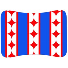 Stars Stripes July 4th Flag Blue Velour Seat Head Rest Cushion by Wegoenart