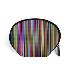 Striped Stripes Abstract Geometric Accessory Pouch (small) by Wegoenart