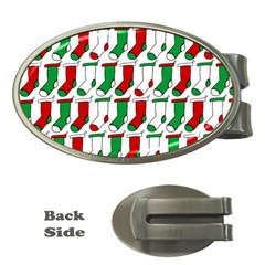 Stocking Background Money Clips (oval)  by Wegoenart