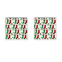 Stocking Background Cufflinks (square) by Wegoenart