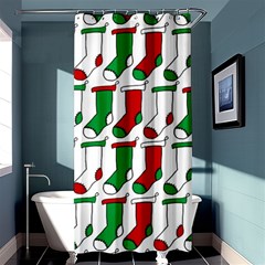 Stocking Background Shower Curtain 36  X 72  (stall)  by Wegoenart