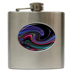 Art Abstract Colorful Abstract Hip Flask (6 Oz)