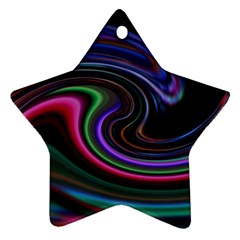 Art Abstract Colorful Abstract Star Ornament (two Sides) by Wegoenart