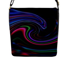 Art Abstract Colorful Abstract Flap Closure Messenger Bag (l) by Wegoenart