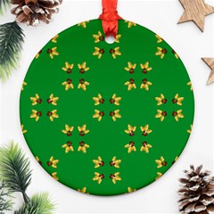 Background Christmas Ornament (round) by Wegoenart