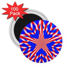 Star Explosion Burst Usa Red 2 25  Magnets (100 Pack)  by Wegoenart