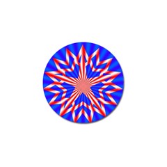 Star Explosion Burst Usa Red Golf Ball Marker by Wegoenart