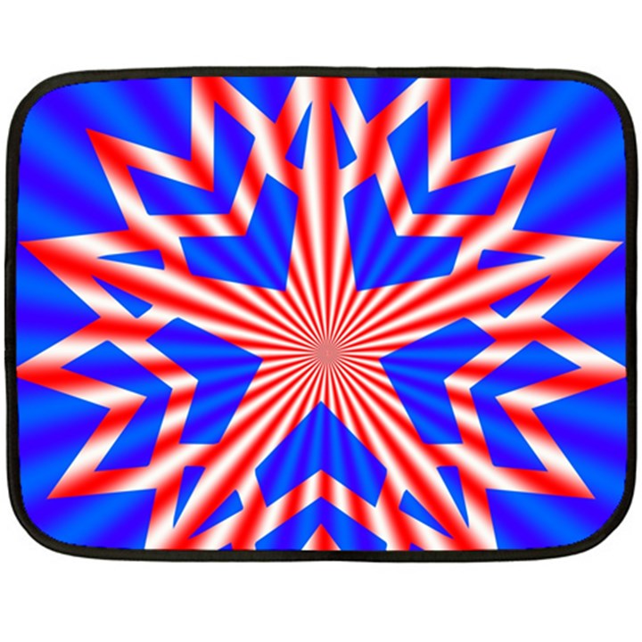 Star Explosion Burst Usa Red Fleece Blanket (Mini)