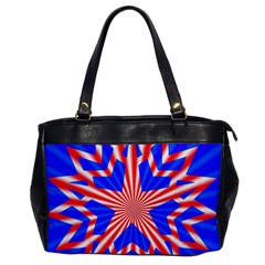 Star Explosion Burst Usa Red Oversize Office Handbag by Wegoenart