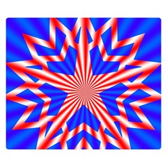 Star Explosion Burst Usa Red Double Sided Flano Blanket (small)  by Wegoenart