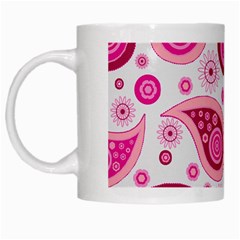 Paisley Pattern Art Background White Mugs by Wegoenart