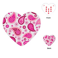 Paisley Pattern Art Background Playing Cards (heart) by Wegoenart