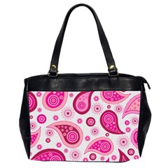 Paisley Pattern Art Background Oversize Office Handbag (2 Sides) by Wegoenart