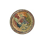 Wings Feathers Cubism Mosaic Hat Clip Ball Marker (4 pack) Front