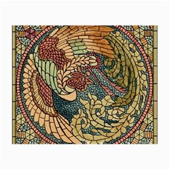 Wings Feathers Cubism Mosaic Small Glasses Cloth (2-side) by Wegoenart