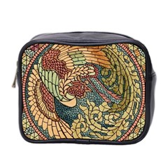 Wings Feathers Cubism Mosaic Mini Toiletries Bag (two Sides) by Wegoenart