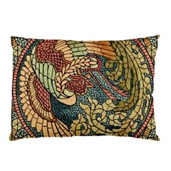 Wings Feathers Cubism Mosaic Pillow Case (two Sides) by Wegoenart