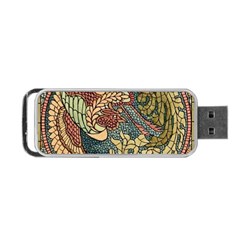 Wings Feathers Cubism Mosaic Portable Usb Flash (two Sides) by Wegoenart