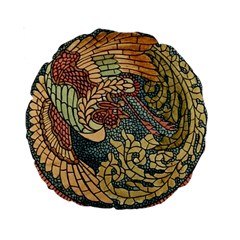 Wings Feathers Cubism Mosaic Standard 15  Premium Round Cushions by Wegoenart