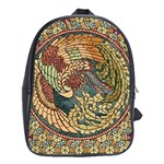 Wings Feathers Cubism Mosaic School Bag (XL) Front