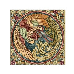 Wings Feathers Cubism Mosaic Small Satin Scarf (square) by Wegoenart