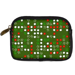 1960 s Christmas Background Digital Camera Leather Case