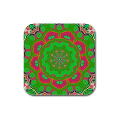 Abstract Art Abstract Background Pattern Rubber Square Coaster (4 Pack)  by Wegoenart