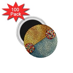 Background Cubism Circle Shape 1 75  Magnets (100 Pack)  by Wegoenart