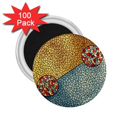 Background Cubism Circle Shape 2 25  Magnets (100 Pack)  by Wegoenart