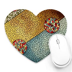 Background Cubism Circle Shape Heart Mousepads by Wegoenart