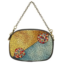 Background Cubism Circle Shape Chain Purse (one Side) by Wegoenart