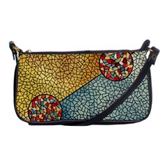 Background Cubism Circle Shape Shoulder Clutch Bag by Wegoenart