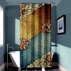 Background Cubism Circle Shape Shower Curtain 36  X 72  (stall)  by Wegoenart