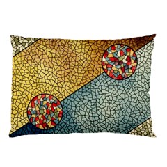 Background Cubism Circle Shape Pillow Case (two Sides) by Wegoenart