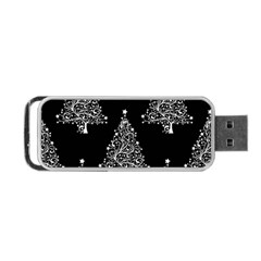 Christmas Tree Modern Background Portable Usb Flash (one Side) by Wegoenart