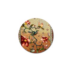 Flower Cubism Mosaic Vintage Golf Ball Marker (4 Pack) by Wegoenart