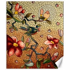 Flower Cubism Mosaic Vintage Canvas 20  X 24  by Wegoenart