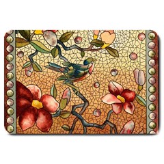 Flower Cubism Mosaic Vintage Large Doormat  by Wegoenart