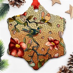 Flower Cubism Mosaic Vintage Ornament (snowflake) by Wegoenart