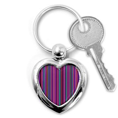 Stripes Wallpaper Texture Key Chains (heart)  by Wegoenart