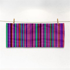 Stripes Wallpaper Texture Hand Towel by Wegoenart