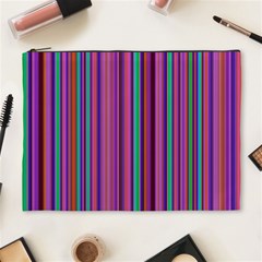 Stripes Wallpaper Texture Cosmetic Bag (xl) by Wegoenart