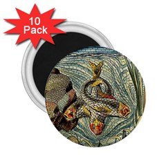 Fish Underwater Cubism Mosaic 2 25  Magnets (10 Pack)  by Wegoenart