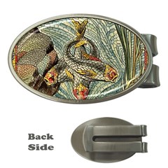 Fish Underwater Cubism Mosaic Money Clips (oval)  by Wegoenart