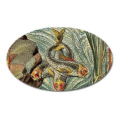 Fish Underwater Cubism Mosaic Oval Magnet by Wegoenart